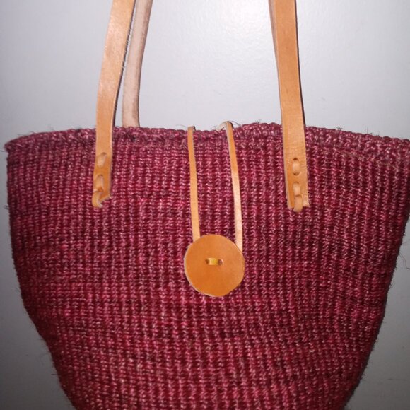 Large sisal Kiondo Kikuyu Kenya Tote bag - Picture 7 of 8